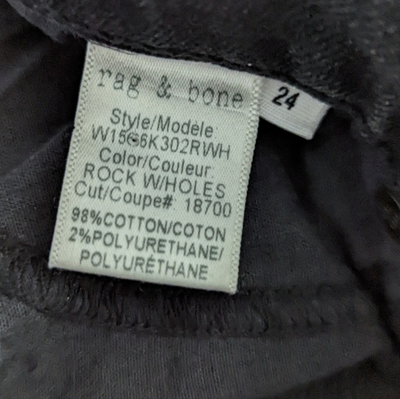 Rag and Bone High Rise Distressed Skinny - Picture 8 of 12